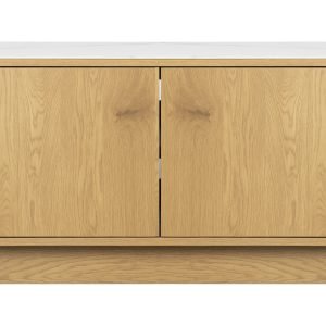 ZILT TV-meubel Nathen Eiken en marmerlook, 180cm - Naturel