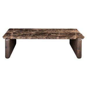 Richmond Salontafel Lagrasse Eiken en Marmer, 120 x 70cm - Dark Brown