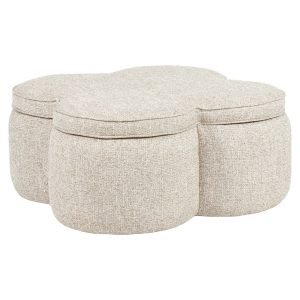 Richmond Poef Corbeau tweed - Sand, 92cm