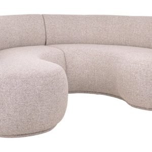 Richmond Organische Eetkamerbank Sorrobon 260cm, Cayenne stof - Bruin