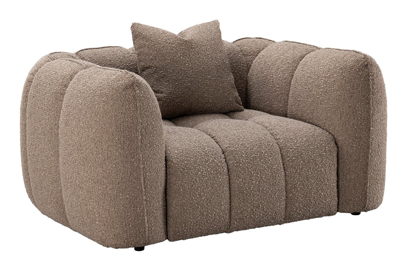 Richmond Fauteuil Hogan Chunky stof - Mocca 1 Richmond Fauteuil Hogan Chunky stof - Mocca