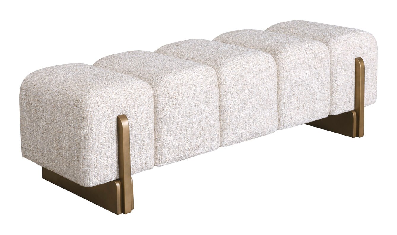 Richmond Bankje Caleo 152cm, Tweed - Crème 1 Richmond Bankje Caleo 152cm, Tweed - Crème