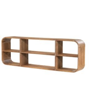 By-Boo Wandkast Cup & Co Teakhout, 40 x 120cm - Bruin