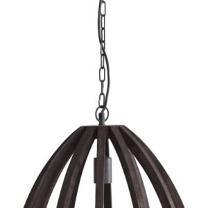 Light & Living Hanglamp Barsia Mangohout, 40cm - Donkerbruin