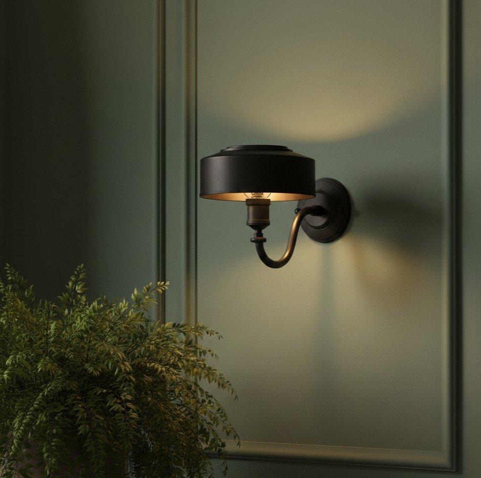 Wandlamp Antibes Antiek Zwart 1 Wandlamp Antibes Antiek Zwart