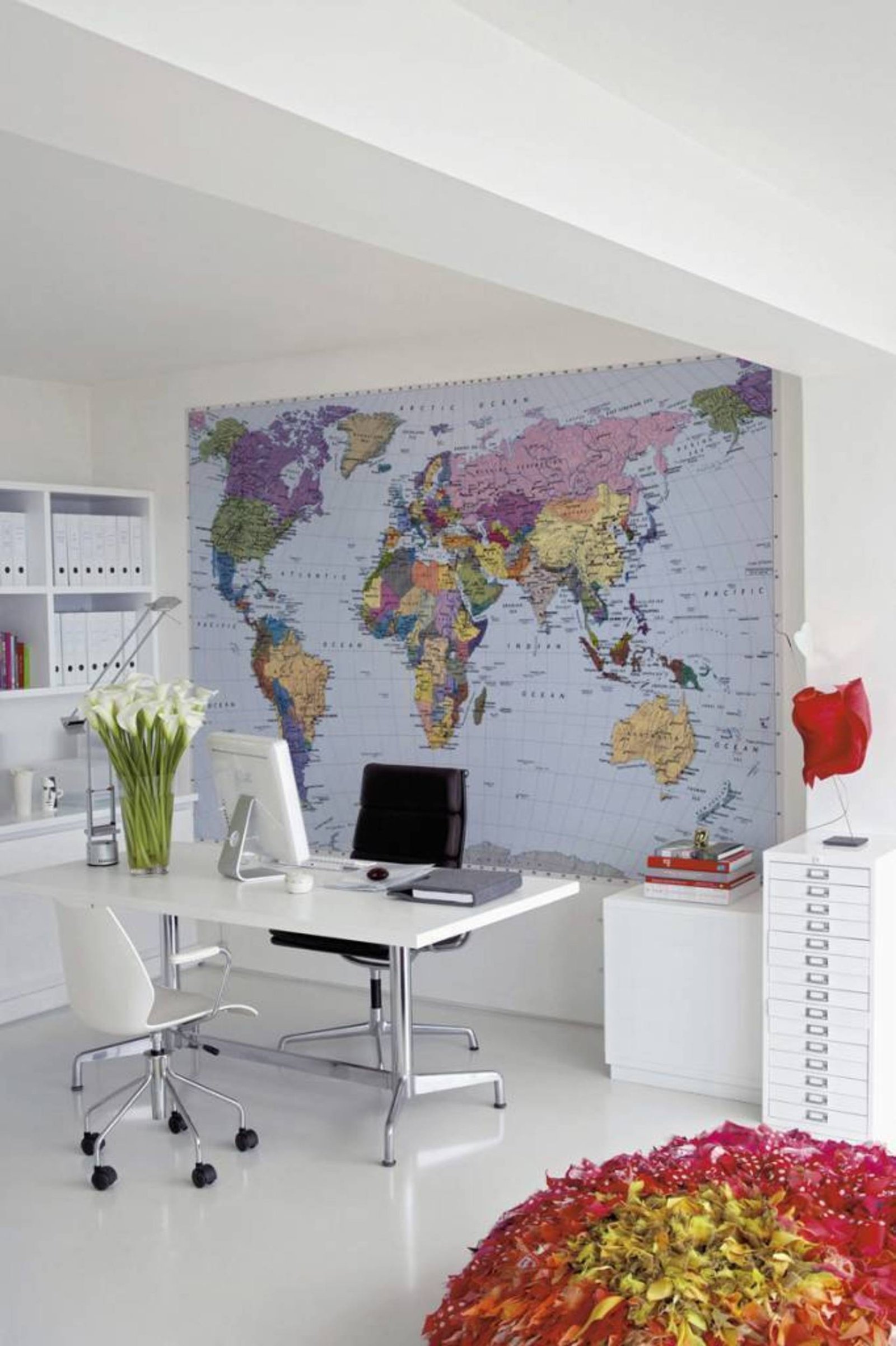 Fotobehang - World Map 270x188cm - Papierbehang 1 Fotobehang - World Map 270x188cm - Papierbehang