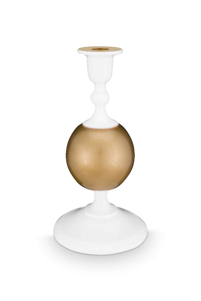 Pip Studio Metalen Kandelaar Bol Small Wit-Goud 24cm - Officiële Webshop 1 Pip Studio Metalen Kandelaar Bol Small Wit-Goud 24cm - Officiële Webshop