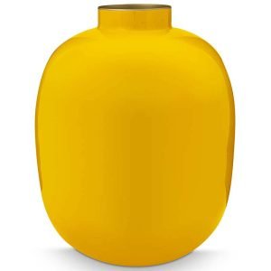 Pip Studio Metalen Vaas Geel 32cm - Officiële Webshop