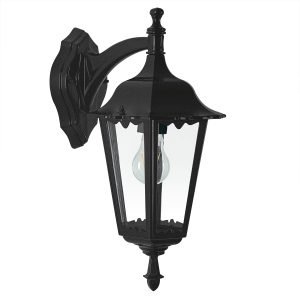 Ancona Muurlamp Hang Zwart met 8W Bewegingssensor LED