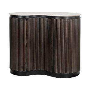Richmond Organische Bartafel Mayfield Metaal en Marmer, 120 x 75cm - Brons