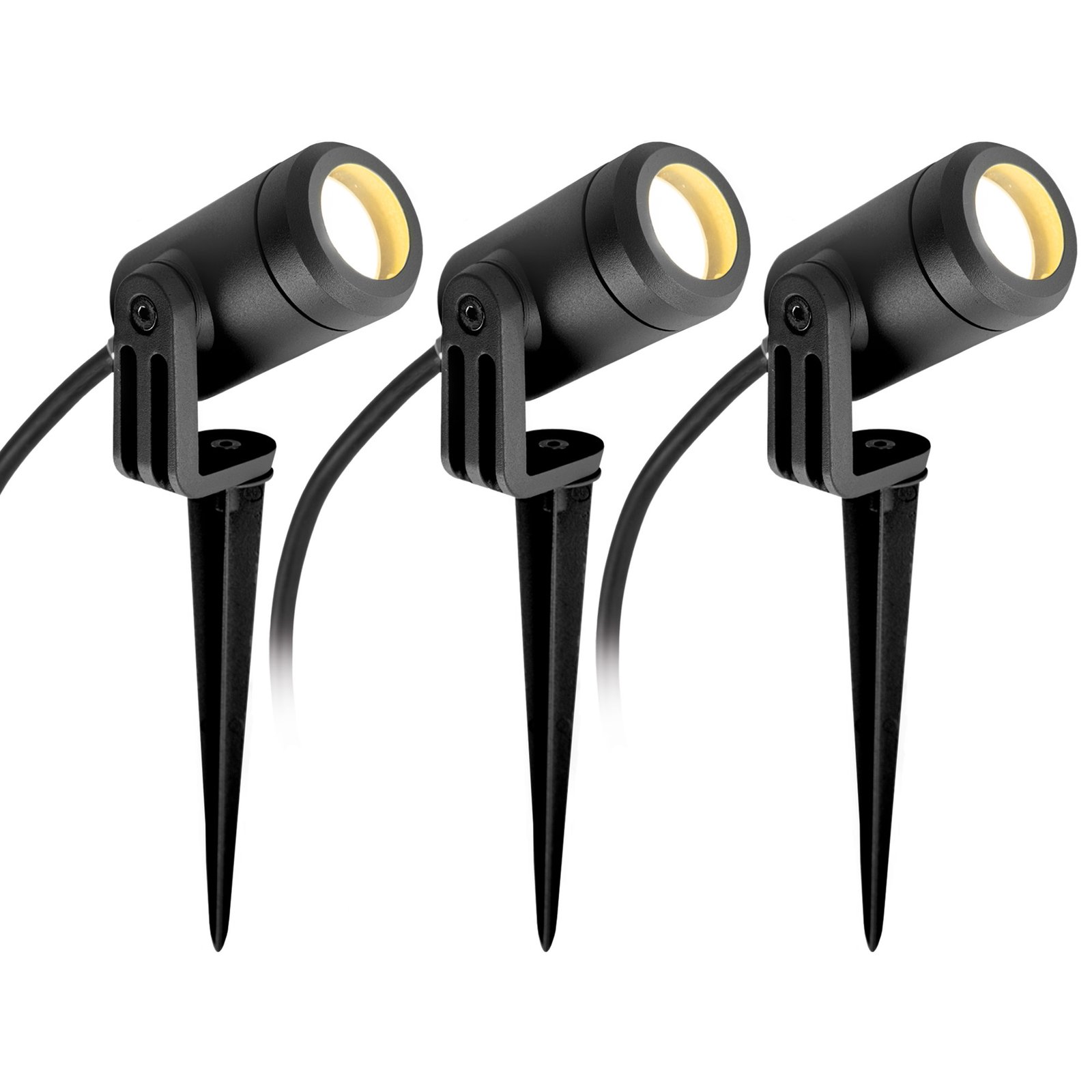 3x Mini LED Spike Tuinspot Matzwart 1 3x Mini LED Spike Tuinspot Matzwart