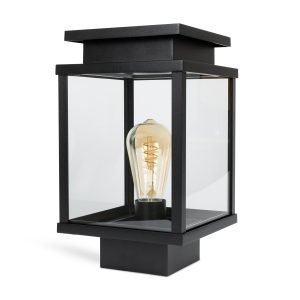Leicester Sokkellamp Zwart 30cm