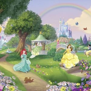 Fotobehang - Disney Princess Rainbow 368x254cm - Papierbehang