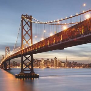 Fotobehang - Bay Bridge 368x254cm - Papierbehang
