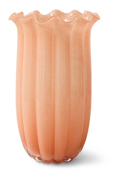 HKliving Vaas High Glas, 38cm - Perzik 1 HKliving Vaas High Glas, 38cm - Perzik