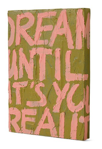 HKliving Wandobject Manifest 30 x 21cm - Groen,Roze 1 HKliving Wandobject Manifest 30 x 21cm - Groen,Roze