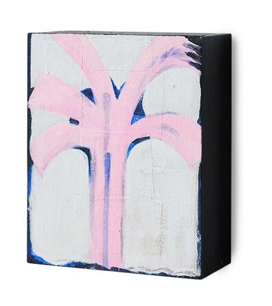 HKliving Wandobject Palmlines 16 x 13cm - Roze 1 HKliving Wandobject Palmlines 16 x 13cm - Roze