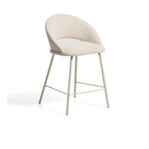 Kave Home Barkruk Bonali Chenille - Beige (zithoogte 65cm)