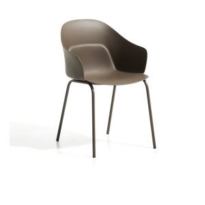Kave Home Eetkamerstoel Sanile Kunststof - Bruin