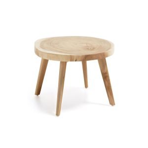 Kave Home Ronde Bijzettafel Wellcres Mungurhout, 65cm - Naturel