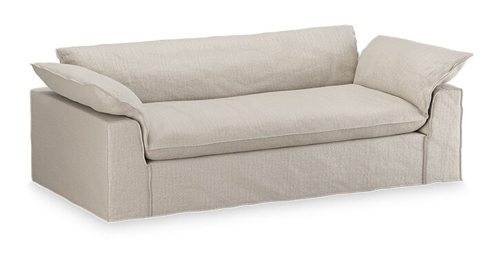 HKliving Hoes voor Bank Nomad 244cm, Stof - Ivoor 1 HKliving Hoes voor Bank Nomad 244cm, Stof - Ivoor