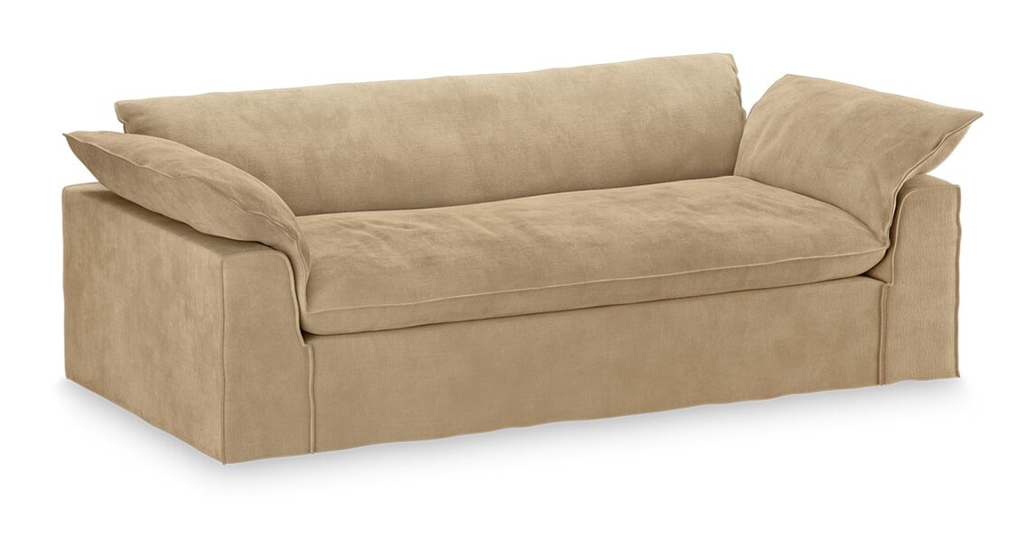 HKliving Hoes voor Bank Nomad 244cm, Royal Velvet - Crème 1 HKliving Hoes voor Bank Nomad 244cm, Royal Velvet - Crème