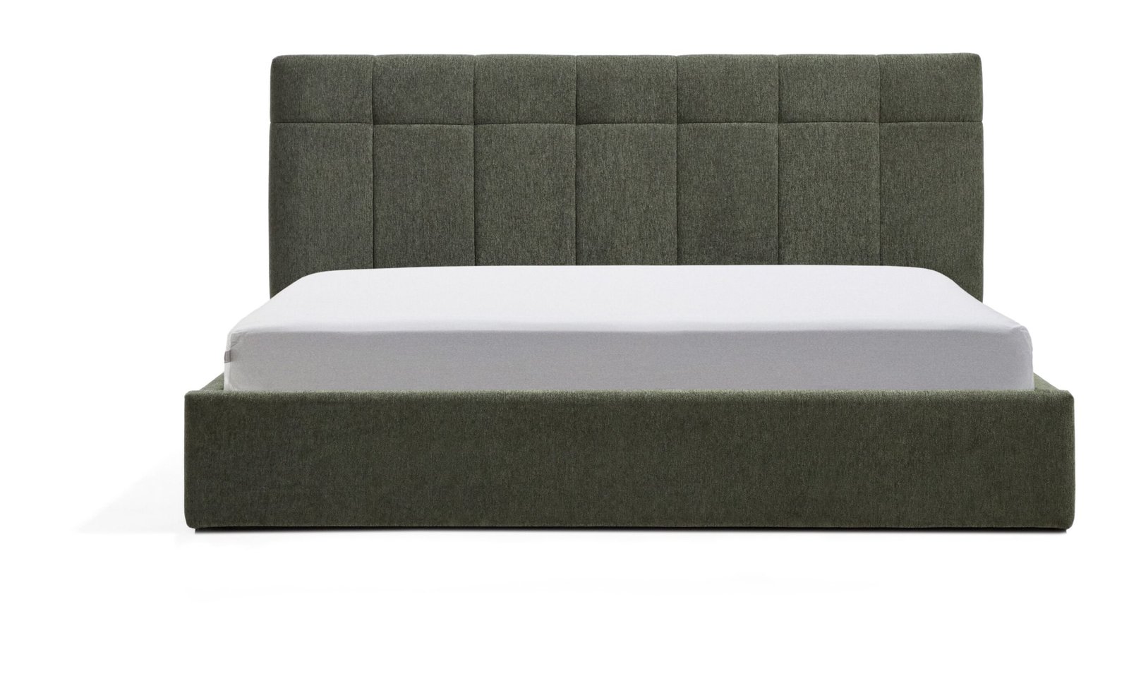 Kave Home Bed Darnela met opbergruimte, Chenille, 180 x 200cm - Mosgroen 1 Kave Home Bed Darnela met opbergruimte, Chenille, 180 x 200cm - Mosgroen