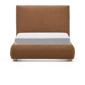 Kave Home Bed Elerio Chenille, 90 x 200cm - Koper