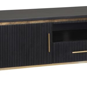 Tower Living TV-meubel Rivello Mangohout, 150cm - Zwart