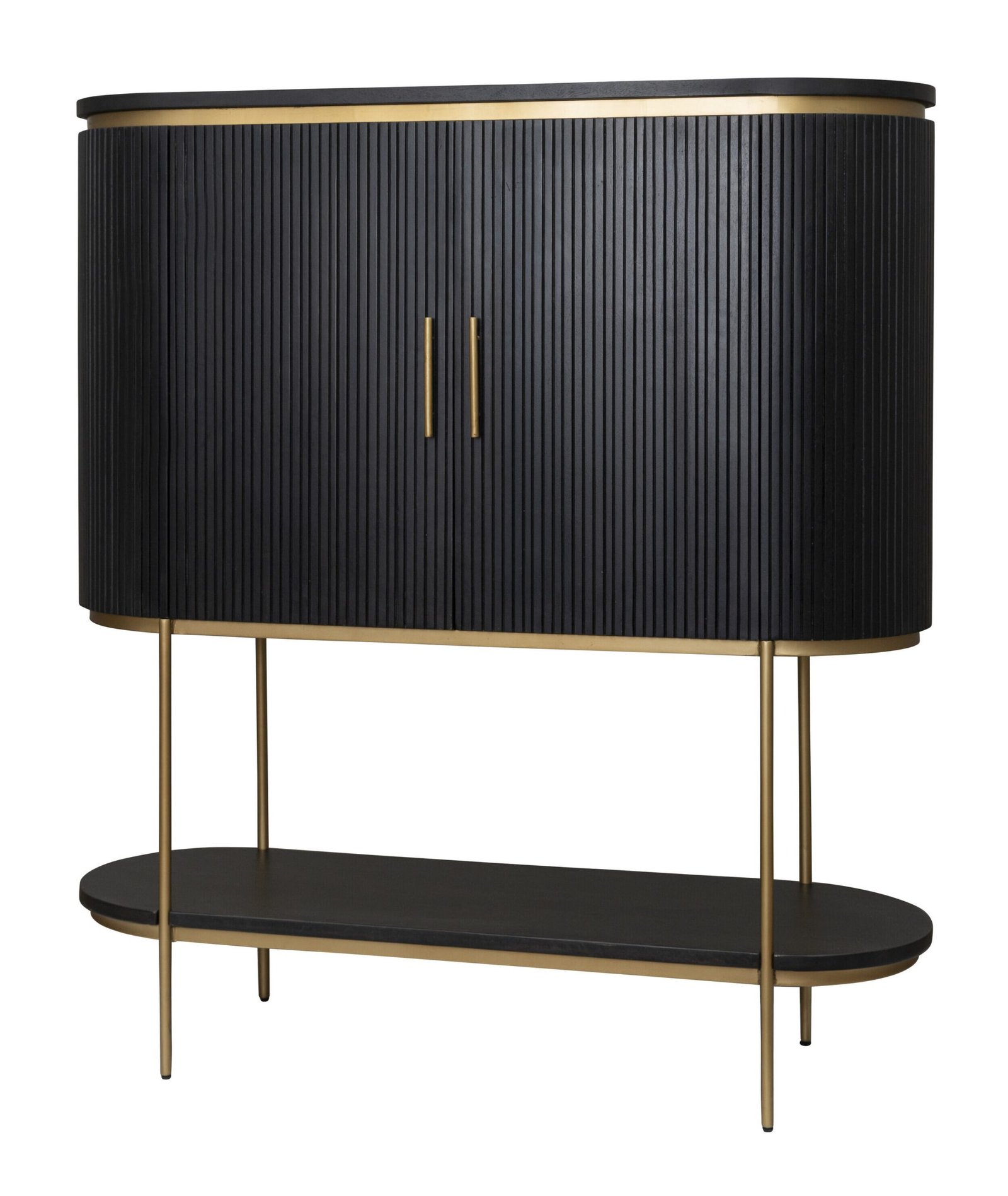 Tower Living Wijnkast Rivello Mangohout, 150 x 135cm - Zwart 1 Tower Living Wijnkast Rivello Mangohout, 150 x 135cm - Zwart