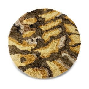 HKliving Rond Vloerkleed Fluffy Wol, Ø145cm - Dunes