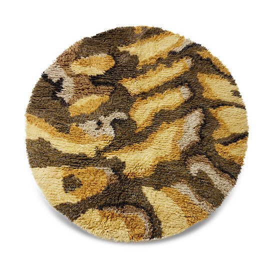 HKliving Rond Vloerkleed Fluffy Wol, Ø145cm - Dunes 1 HKliving Rond Vloerkleed Fluffy Wol, Ø145cm - Dunes