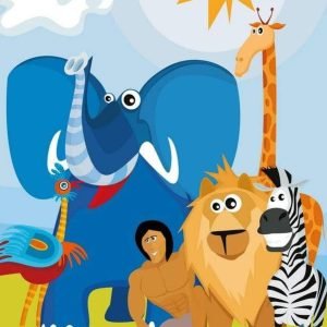 Fotobehang - Africa Animals 150x250cm - Vliesbehang