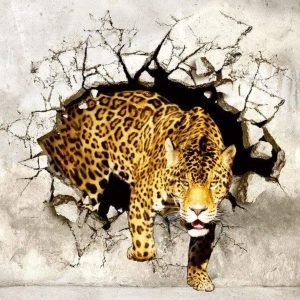 Fotobehang - Hunting Panther 375x250cm - Vliesbehang