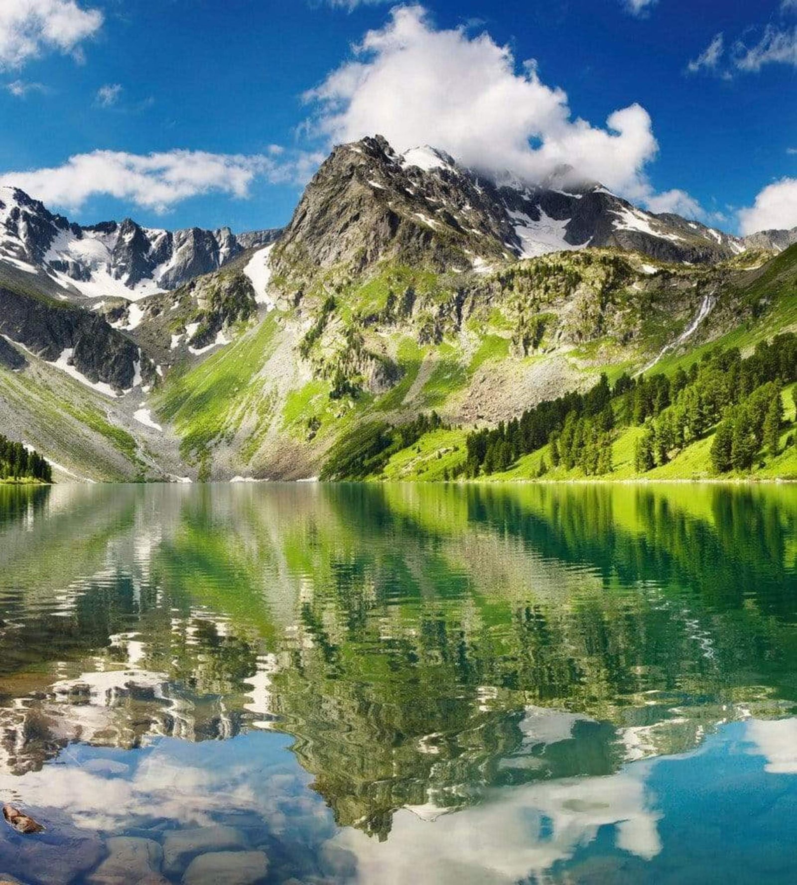 Fotobehang - Lake 225x250cm - Vliesbehang 1 Fotobehang - Lake 225x250cm - Vliesbehang
