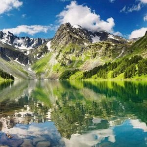 Fotobehang - Lake 375x250cm - Vliesbehang