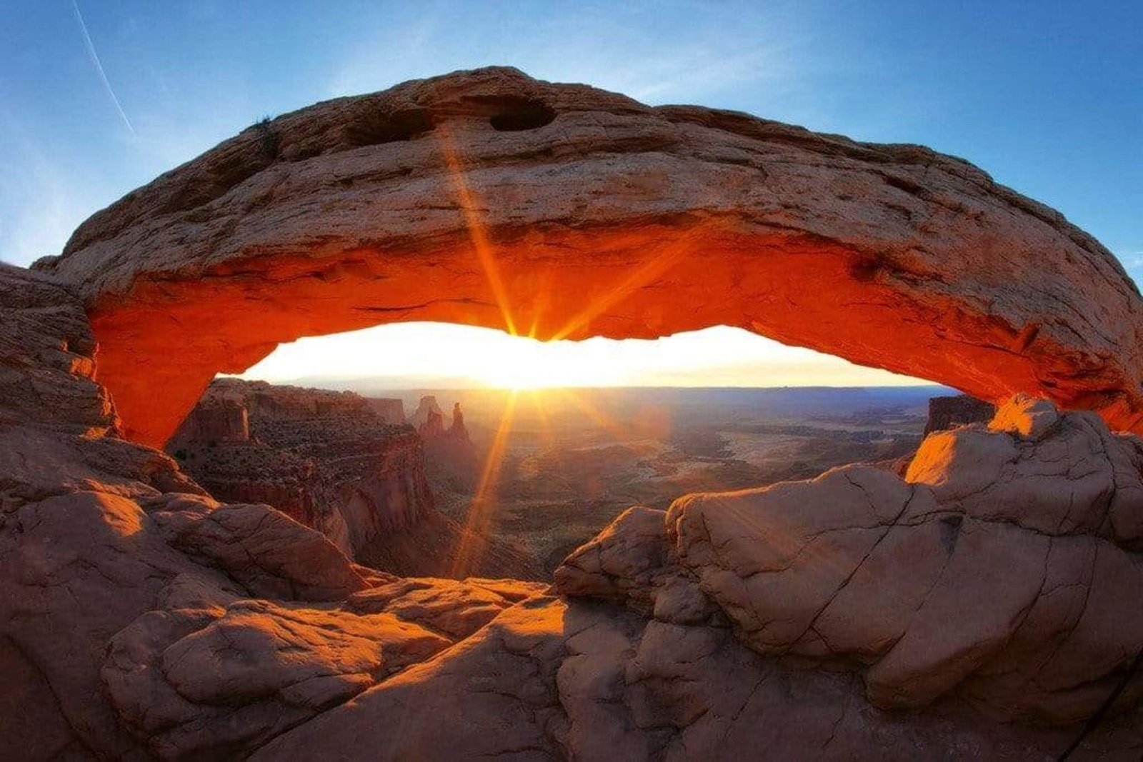 Fotobehang - Mesa Arch 375x250cm - Vliesbehang 1 Fotobehang - Mesa Arch 375x250cm - Vliesbehang