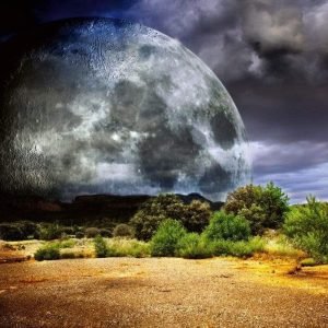 Fotobehang - Moon 375x250cm - Vliesbehang