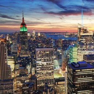 Fotobehang - NY Skysrapers 225x250cm - Vliesbehang