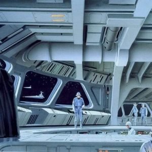 Fotobehang - Star Wars Classic RMQ Stardestroyer Deck 500x250cm - Vliesbehang