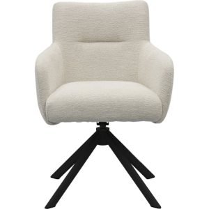 Eetkamerstoel Jule Genua Shell met zwart frame