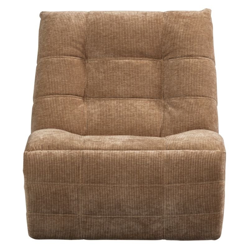 Relaxfauteuil Humla Lichtbruin ribstof 1 Relaxfauteuil Humla Lichtbruin ribstof
