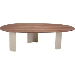 Salontafel Sakana groot Walnoot-Beige