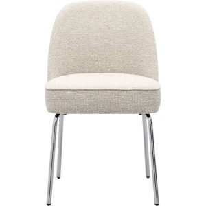 Eetkamerstoel Vogue Lima Beige met chromen poten