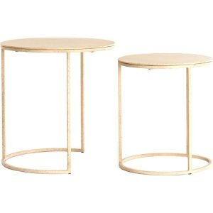 Bijzettafel Sadar Set van 2 Zand 50X40+52X46 CM