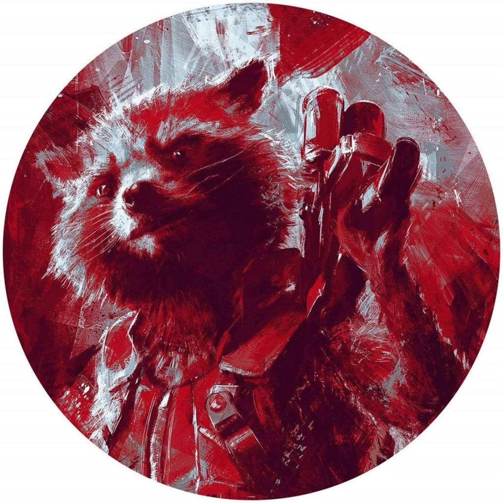 Fotobehang - Avengers Painting Rocket Raccoon 125x125cm - Rond - Vliesbehang - Zelfklevend 1 Fotobehang - Avengers Painting Rocket Raccoon 125x125cm - Rond - Vliesbehang - Zelfklevend