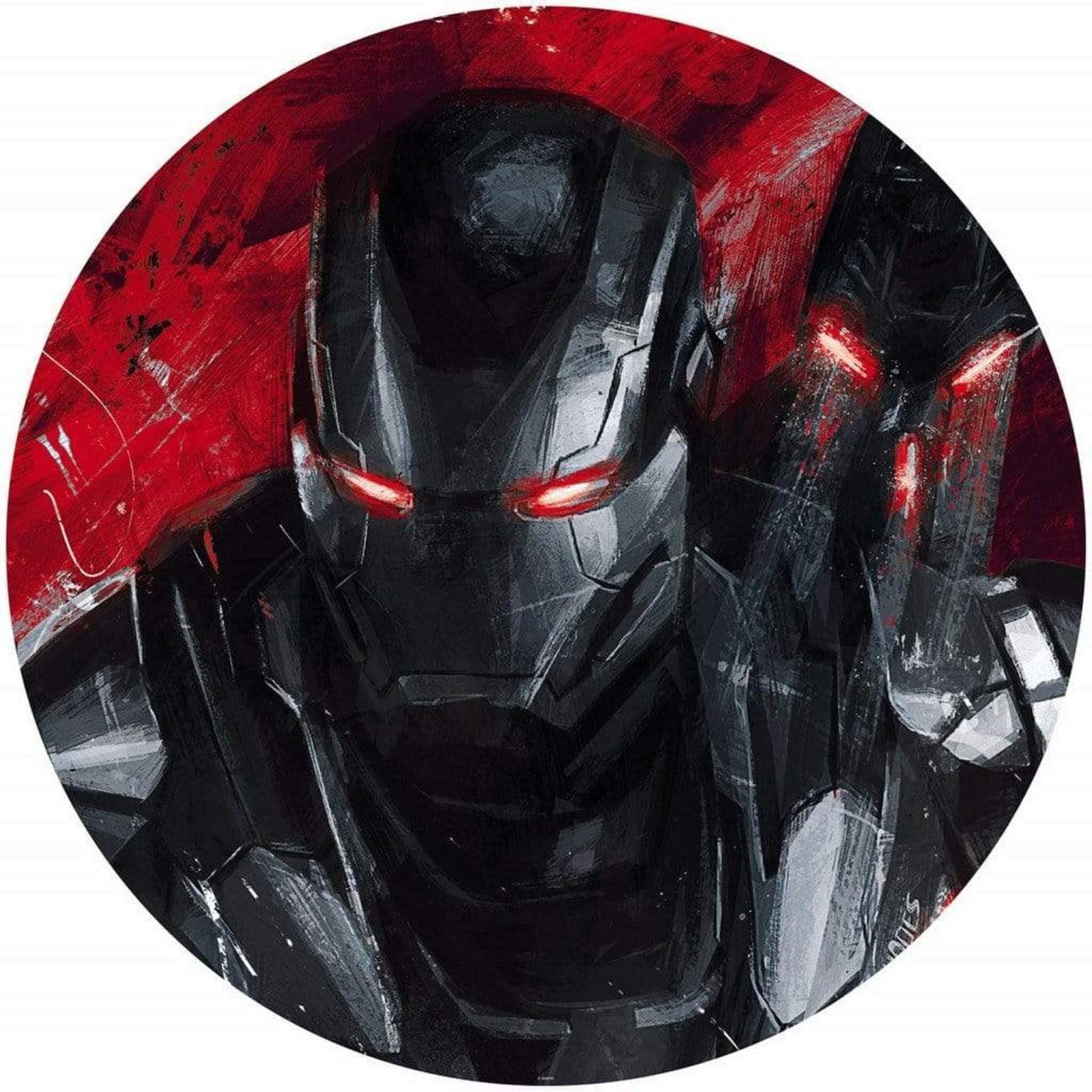 Fotobehang - Avengers Painting War-Machine 125x125cm - Rond - Vliesbehang - Zelfklevend 1 Fotobehang - Avengers Painting War-Machine 125x125cm - Rond - Vliesbehang - Zelfklevend