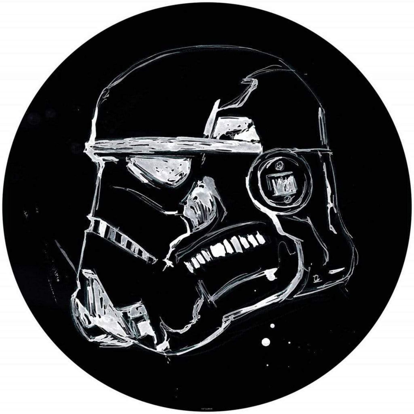 Fotobehang - Star Wars Ink Stormtrooper 125x125cm - Rond - Vliesbehang - Zelfklevend 1 Fotobehang - Star Wars Ink Stormtrooper 125x125cm - Rond - Vliesbehang - Zelfklevend