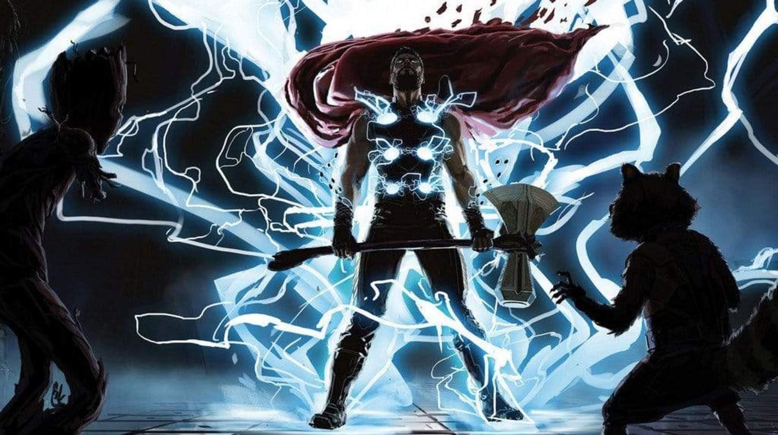 Fotobehang - Thor God of Thunder 500x280cm - Vliesbehang 1 Fotobehang - Thor God of Thunder 500x280cm - Vliesbehang