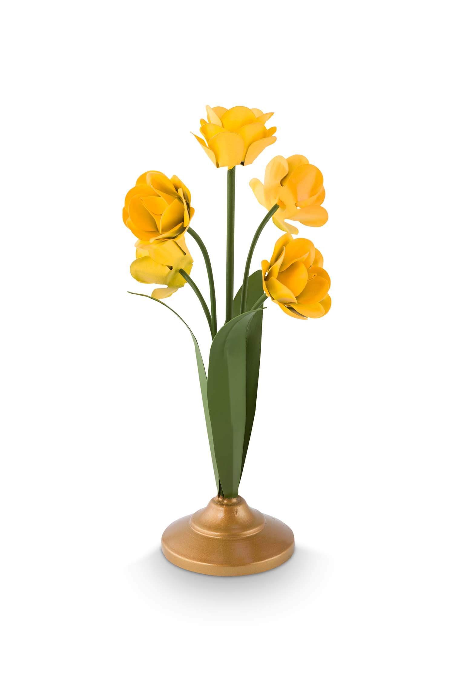 Pip Studio Kaarsenhouder Metaal Bloem Geel 27.5cm - Officiële Webshop 1 Pip Studio Kaarsenhouder Metaal Bloem Geel 27.5cm - Officiële Webshop